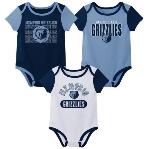 NBA Memphis Grizzlies Infant 3pk Bodysuit Set