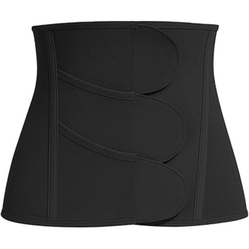 MISTY PHASES Postpartum Belly Wrap Support Belt, Belly Band Wrap For Recovery, Postpartum Fajas Abdominal Binder For Women (Black, Small)