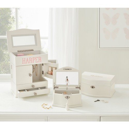 Cream Abigail Jewelry Box Collection
