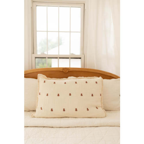 layered gauze pillowcase - teddy