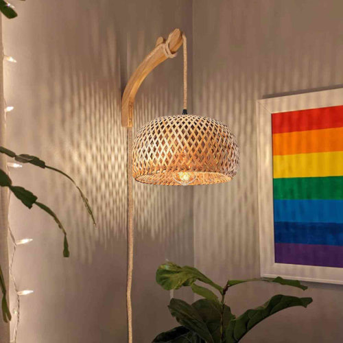 Bay Isle Home™ Witherbee Rattan Plug-in Armed Sconce & Reviews | Wayfair