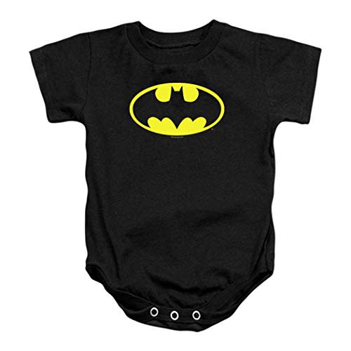 Batman Classic Logo Infant Baby Boys Onesie Snapsuit & Stickers