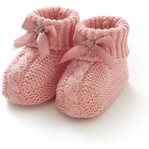 Baby Booties Newborn 100% Cotton Cozy Knit First Shoes
