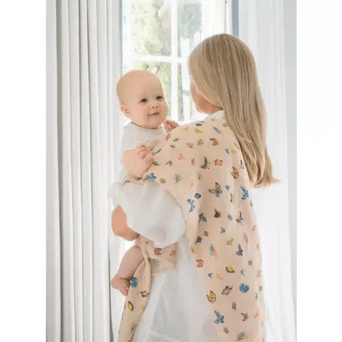 Brands We Love Blush Peach Madame Butterfly Shawl Blanket by Janie and Jack