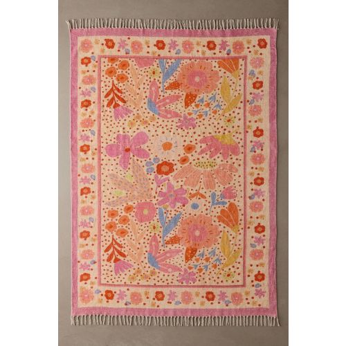 Kaia Floral Digital Printed Chenille Rug
