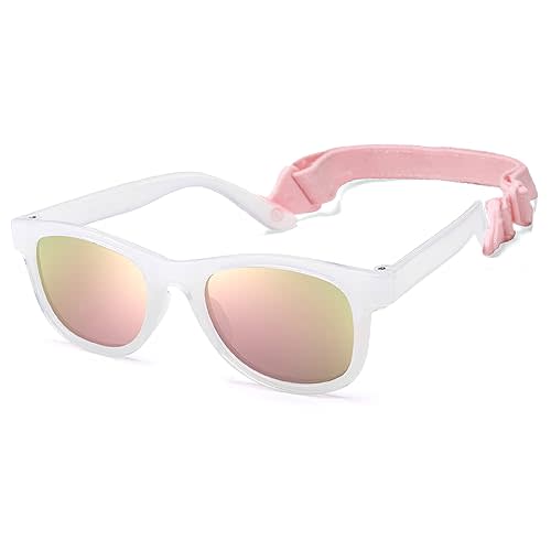 AZorb Polarized Sunglasses for Baby with Strap 100% UV Protection Shades for Toddler Age 0-24 Months