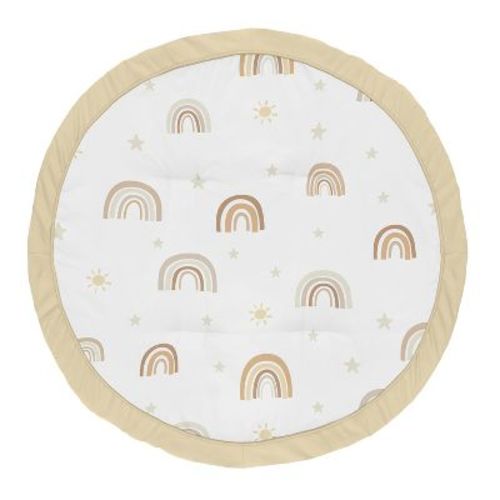 Sweet Jojo Designs Boy, Girl, Unisex/Gender Neutral Baby Tummy Time Playmat Boho Rainbow Neutral Multicolor