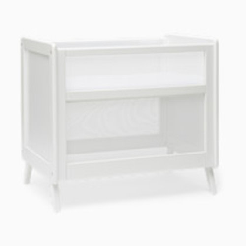 Halo 2-in-1 Breathable Mesh Convertible Mini Crib with Mattress - White