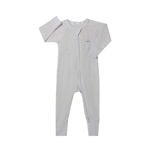 Buy Baby Waffle Zip Wondersuit in New Grey Marle Online | BONDS