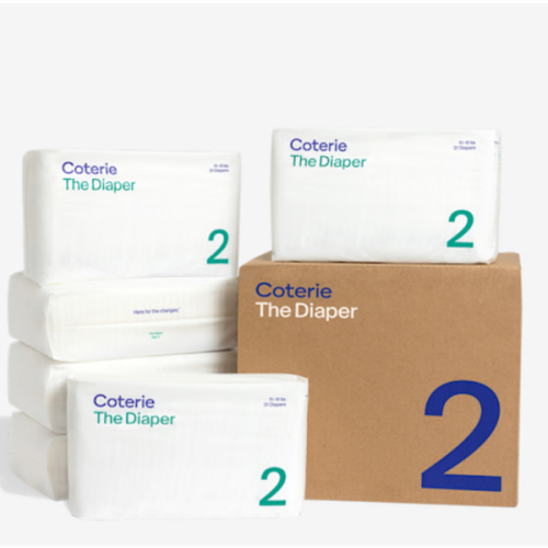 Coterie Ultra Soft Diapers, Month Supply - 186 count, Size 2