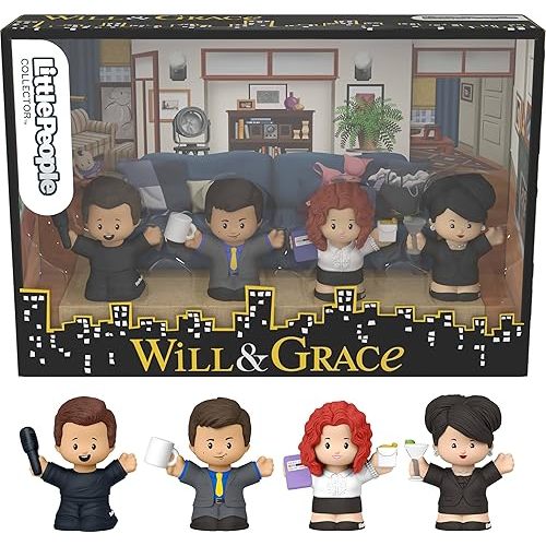 Little People Collector Will and Grace TV Series Special Edition Set for Adults & Fans, 4 Figures in a Display Package (Amazon Exclusive)