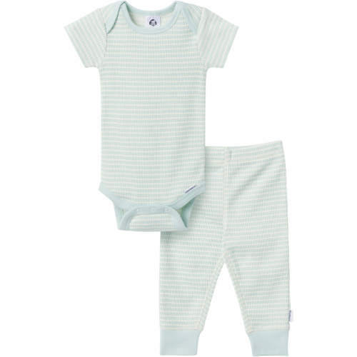 2-Piece Baby Boys Sky Blue Stripe Onesies® Bodysuit and Pants Set – Gerber Childrenswear