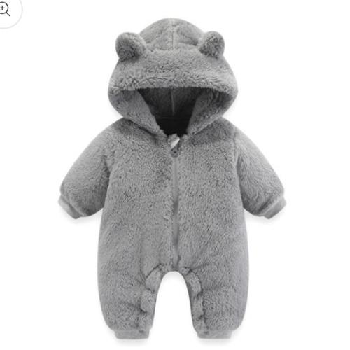 Baby Fleece Onesie Hooded Autumn and Winter – Little Dresser