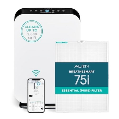 Alen BreatheSmart 75i Pure 5 -Speed Ionic Smart Compatible White True HEPA Air Purifier (Covers: 1400-sq ft ) in the Air Purifiers department at Lowes.com