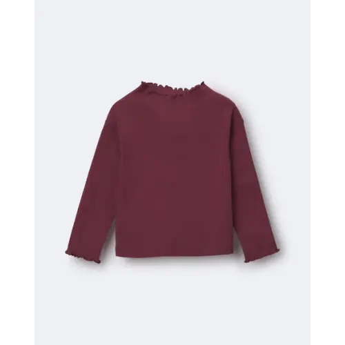 Toddler Girl Mock Neck Ruffle Long-Sleeve Top - Burgundy - Otter Avenue | Carter's