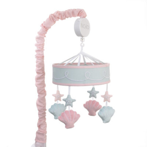 Isabelle & Max™ NoJo Sugar Reef Mermaid Fairhope Nursery Crib Musical Mobile with Sea Shells & Stars | Wayfair