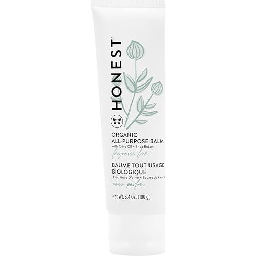 The Honest Company Organic All Purpose Balm Gentle for Baby, Soothes and Moisturizes, Plant-Based Hypoallergenic, 3.4 oz