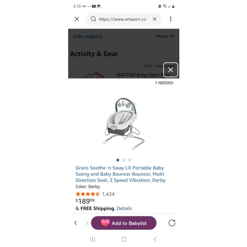 Amazon: Baby Registry