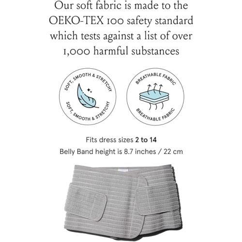 Bodily Postpartum Belly Band & Abdominal Binder for C-Section Recovery – Adjustable Compression Belly Wrap for Post Surgery Abdominal Support – Postpartum Belly Binder, Stomach Wrap, One Size