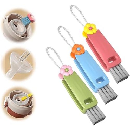 3 in 1 Cup Lid Gap Cleaning Brush, Multifunctional Bottle Brush, Cup Lid Gap Cleaner, Home Kitchen Crevice Cleaning Brush Tools (3PCS)