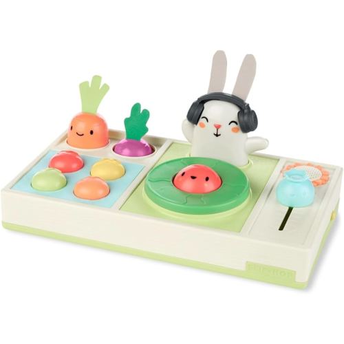 Skip Hop Baby Musical DJ Set Toy with Lights, Songs, Sound Effects, and Soft Textures, Farmstand Let The Beet Drop DJ Set