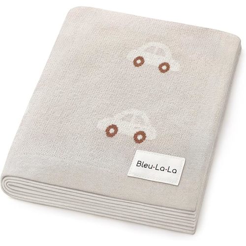 Baby Receiving Blanket for Boys 100% Cotton Buttery Soft Cozy Receiving Swaddle Stroller Blanket for Shower Gift Registry for Newborns, Infants, Toddlers (Cars - Oat)