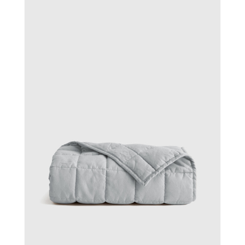 Linen Crib Quilt in Mist