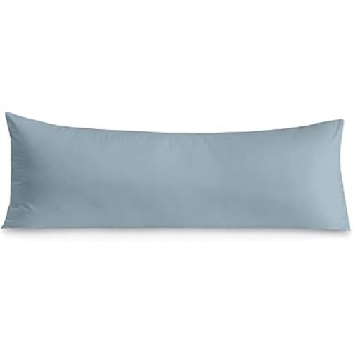 Westbrooke 475TC Body Pillow Cover | 100% Cotton Lush Sateen Body Pillowcase, Ultra Soft and Breathable Long Pillow Case with Envelope Closure - Light Blue