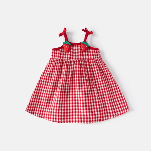 Baby Girl Strawberry Check Dress