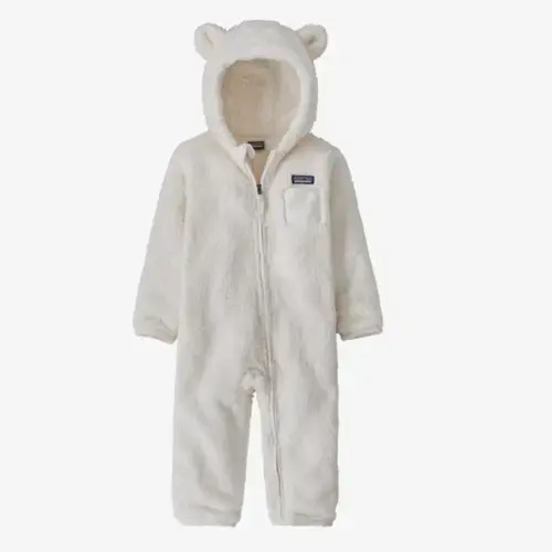 Patagonia Baby Furry Friends Fleece Bunting - Birch White