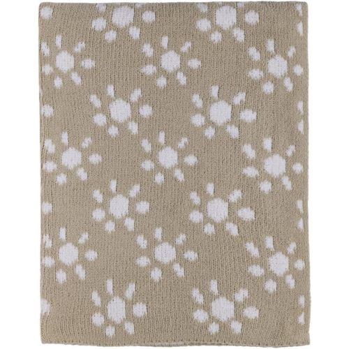 Living Textiles Chenille Knitted Blanket - Taupe Sun Flower