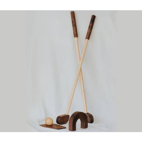 Handcrafted Wooden Mini Golf Toy Set – Personalized Kid's Gift