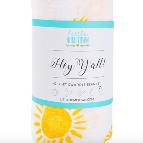 Hey Y'all! Muslin Swaddle Blanket: Shop Baby Swaddles – Little Hometown
