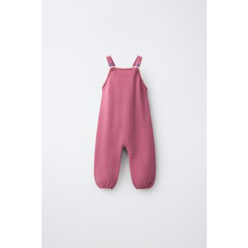 Embroidered Floral Knit Jumpsuit - Pink | ZARA United States