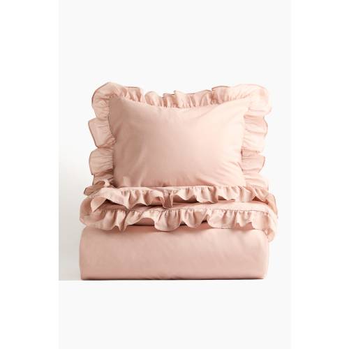 FLOUNCED TWIN DUVET COVER SET