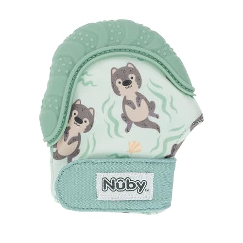 Nuby Happy Hands Silicone Teething Mitten | Otter