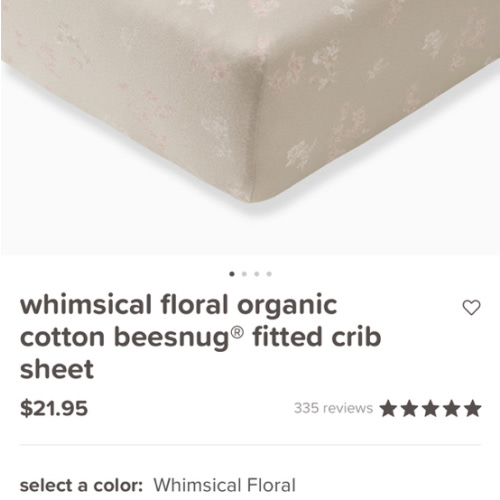 Whimsical Floral Organic Cotton BEESNUG® Fitted Crib Sheet