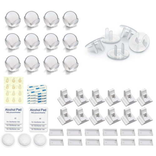 Baby Proof Me Child Safety Bundle – 24-Pack Outlet Covers, 12-Pack Corner Protectors, 12-Pack Magnetic Cabinet Locks – Home Safety Kit for Babies and Toddlers