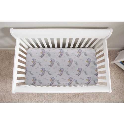 Dragon Crib Sheet, Fairy Tale Crib Sheet, Dragon Nursery
