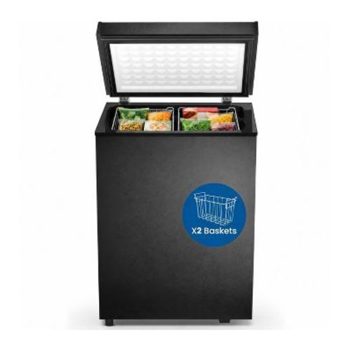 Electactic 2.8 Cu Ft Chest Freezer with Removable Basket and 7 Level Adjustable Thermostat
