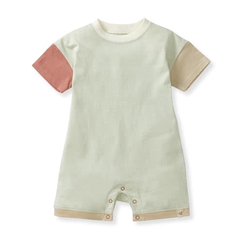 Burt's Bees Baby baby-boys Jumpsuit, 100% Organic Cotton One-piece Romper Short Or Long Sleeve Shortall Coverall