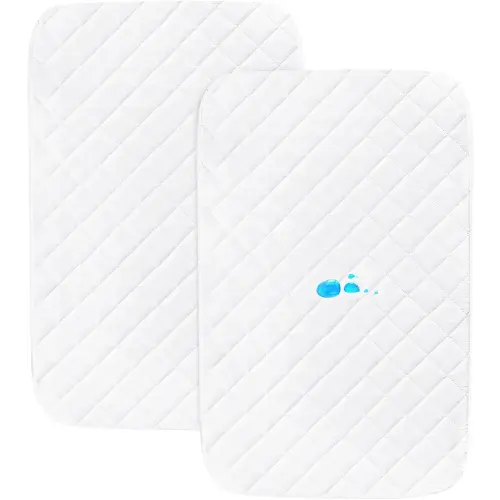 Bassinet Waterproof Mattress Pad Cover for Guava Lotus Bassinet (20" x 28") 2 Pack