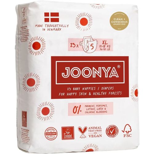 Joonya Baby Diapers 28 Count Non Toxic, Eco-Friendly, Overnight Use