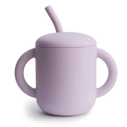 Silicone Training Cup + Straw