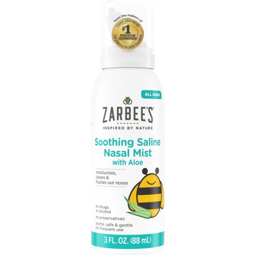 Zarbee's Soothing Saline Nasal Mist with Aloe, 3 fl oz