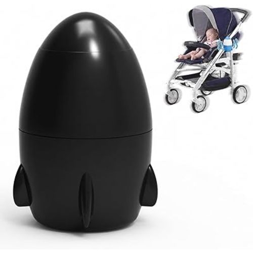 Portable Stroller Rocker, Baby Vibrating Soother with 5 Speed Settings and 40-Minute Timer - Fits Pushchairs & Prams and Strollers (Black)