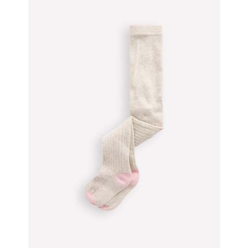 Baby Ribbed Tights-Oatmeal