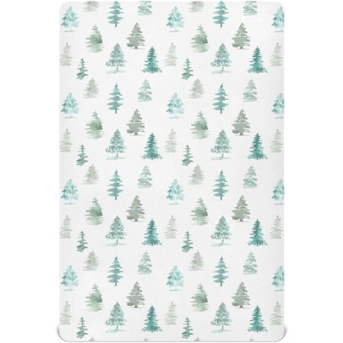 Sage Green Buffalo Plaid Crib Sheets for Boys Girls 28x52 Inch | Rustic Green Grey Gingham Checkered Print Mattress Cover Unisex Toddler Baby Bed Sheets Fitted Standard Crib Sheets