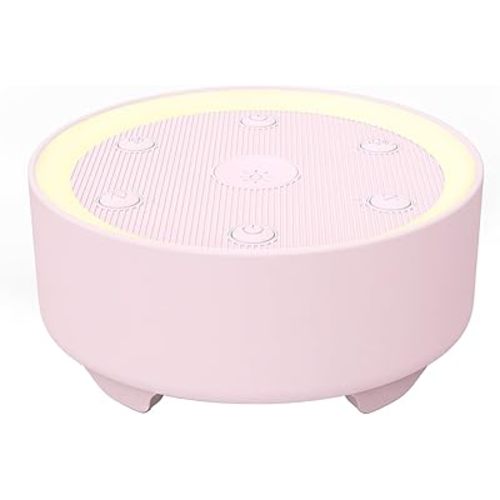 Kipcush Baby & Kids White Noise Sound Machine w/Night Light, 21 Non-Looping Sounds, 6 Timers (15-120 min & 8H), Memory, USB Powered for Nursery, Home & Travel