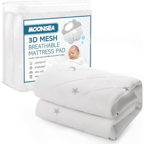 Pack N Play Mattress Pad Cover/ Protector - 3D Mesh, Waterproof, White (for Guava Lotus, Baby Bjorn, Dream on Me Travel Crib Light Playard)